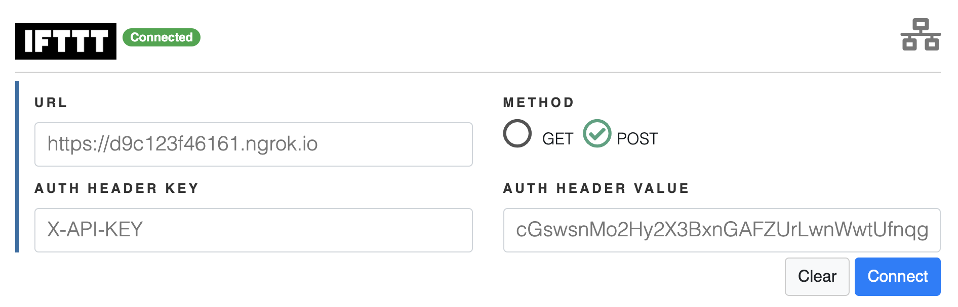 IFTTT Settings